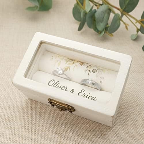 Cutie de verighetă personalizată, cutie de verighete, cutie de inele de nuntă personalizată, cutie de inele de logodnă, ceremonie