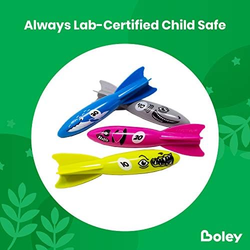 Jucării de înot cu torpile de scufundare Boley - Jucării de piscină pentru copii de 12 PK pentru copii - Jucării pentru scufundări