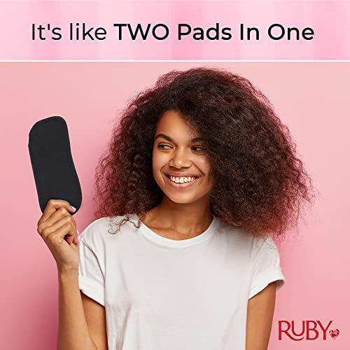 Ruby Love 12 Pack tampoane menstruale reutilizabile pe două fețe pentru femei-tampoane sanitare din pânză pentru absorbție maximă-fără scurgeri, tampoane de perioadă fără pete