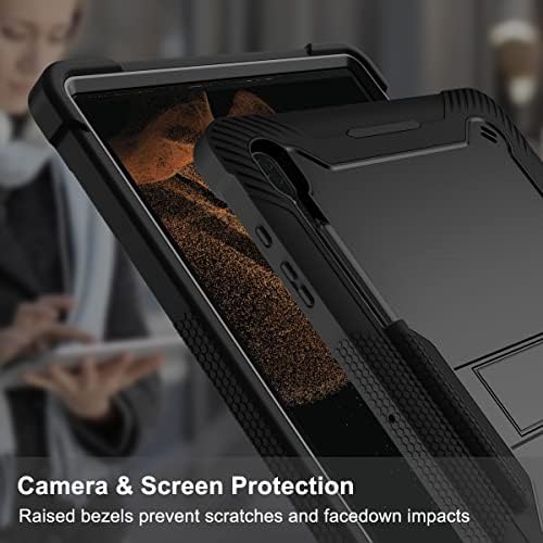 Tablet Ahuoz PC CAZ Mânsuri pentru Samsung Galaxy Tab S8 Ultra 14.6 Cover de protecție rezistent la suport rezistent la șoc rezistent la șocuri de protecție carcasă tabletă