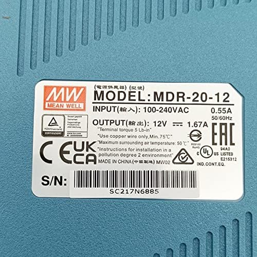 MDR-20-12 Mean Well cel mai bun preț 20W 12V 1.67 a Sursă de alimentare cu comutare MeanWell MDR-20-12