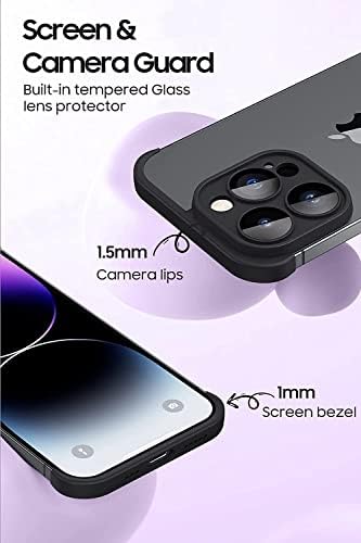 FXFOOT pentru iPhone 13 Pro Lentile Protector Silicon Carcasă, Ultra-subțire Bumper Bumper Capac subțire fără rame, Shell de