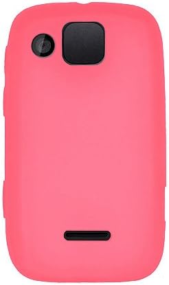 Case de jeleu cu piele siliconică Amzer pentru Motorola Citrus WX445 - Pink Pink pentru copii