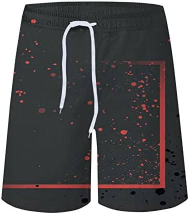 Beuu Mens 2pcs seturi sportive, ținute de vară linii de dungi 3D Tricouri de antrenament cu imprimeu pantaloni scurți casual