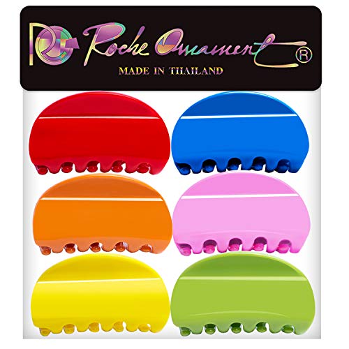 RC Roche Ornament 6 PC -uri pentru femei Maxă Claw Flat Cutcher Cutcher No Slip Grip Strong Hold Accesoriu drăguț Sala de stil