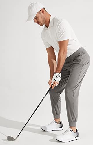 Libin Golf Golf Joggers Pantaloni cu buzunare cu fermoar Stretch Panouri de pulover atletic alergând la antrenament călătorie