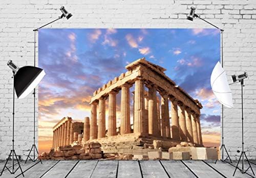 BELECO 8x6ft Fabric antic greacă fotografie fundal Parthenon templu în Acropole în Atena Grecia fundaluri pentru mitologie