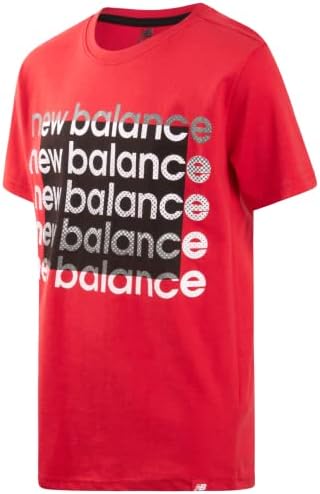 Tricoul New Balance Boys - logo -ul grafic cu mânecă scurtă Tee Crewneck
