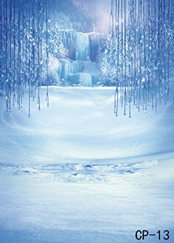 LYWYGG 5x7ft fundal de iarnă gheață și Albă ca Zăpada fotografie Mondială fundaluri fundal Crăciun iarnă zăpadă înghețată gheață