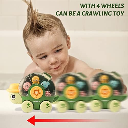Jucării de baie Turtle Hiitytin pentru copii mici cu vârsta 1-3 ani, jucărie cu apă preșcolară cu apă nou-născută și jucărie