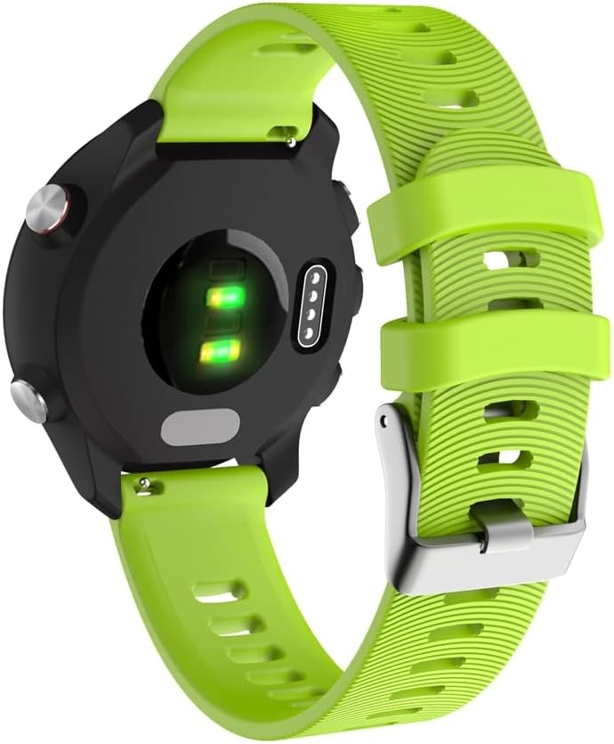 WTUKMO 20 mm Silicon Watchband Breen pentru Garmin Forerunner 245 245m 645 Vivoactive 3 Vivomove HR Brățară inteligentă curea