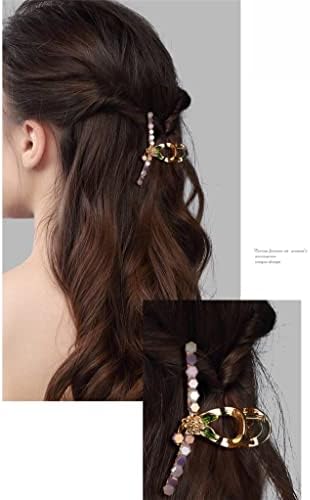 Feer-țesut manual Crystal Clip Clip Rechin Clip Păr Back Back Head Clip Femeie Femeie Headgear Hairpin Cărț de păr