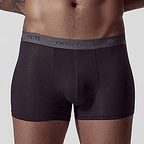 Boxers pentru bărbați pentru bărbați confortabili chiloți subpanți subpantii de culoare solidă boxer de talie medie, soft brief
