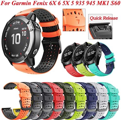MGTCAR 26 22mm curele de bandă de ceasuri pentru Garmin Fenix ​​6 6X Pro 5 5x 3 3HR 935 945 Watch Silicon Correa Smart Watch