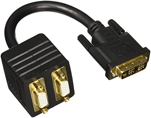 Monoprice 102520 DVI-I Male la VGA Femeie X 2 Cablu de divizare video