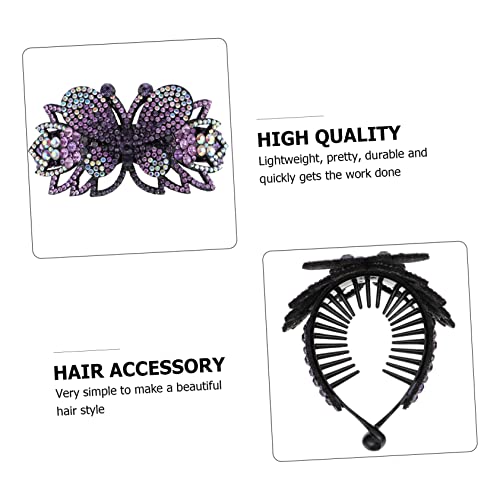 Galpada Clipuri de păr de păr pentru femei accesorii pentru păr franceză părul francez strălucire clipuri de păr fluturi de