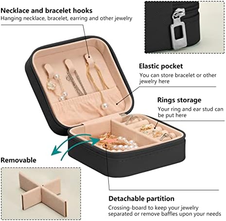 Umiriko Lavanda cutii de bijuterii mici, carcasă de bijuterii portabile pentru ring, pandantiv, cercei, colier, brățară organizator