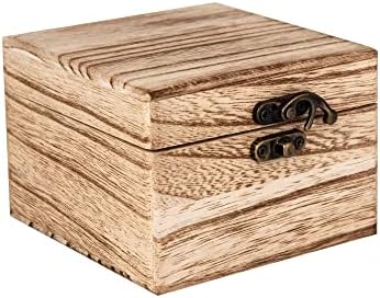 Cutie din lemn Rustic Eiyye pentru meșteșuguri, cutie de bijuterii și cutie de ceas cadou cutie de suvenir din lemn, cutie