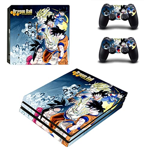 Anime Drago și baloane VIP Son Goku, Vegeta, Super Saiyan PS4 sau PS5 autocolant pentru PlayStation 4 sau 5 consolă și 2 controlere