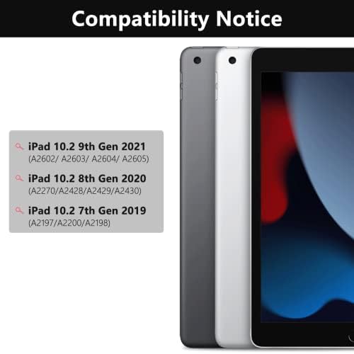 Carcasă de tastatură TQQ Touchpad pentru iPad 9/8/7th Generation Bundle de 10,2 inci cu stilou Stylus pentru iPad compatibil cu versiunea 2018-2023