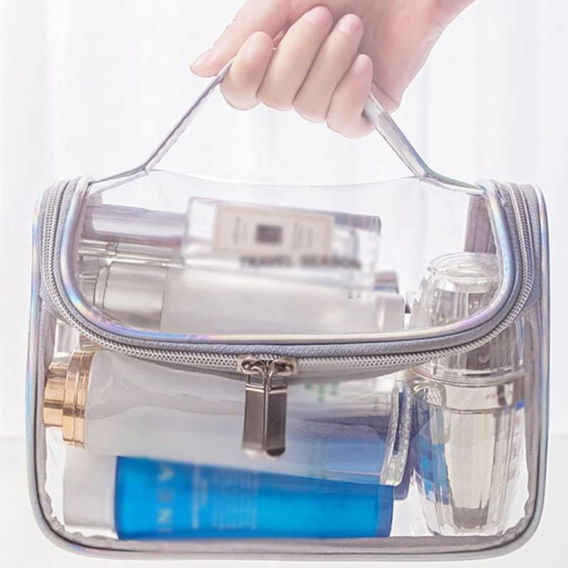 Zhuhw Portabl Clear Casmetic Bag Cosmetic Impermeabil PVC PVC Femei Machiaj Organizator Transparent Travel Machiaj pentru machiaj