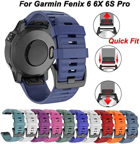 Cekgdb nou 20 22 26mm Silicon Sport Sport Silicon Watchband curea pentru Garmin Fenix ​​5X 6X Pro 5 6 5s Plus 6s 3 3HR Watch Easyfit Wrist Band
