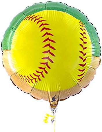 Havercamp Softball Mylar Balloons - 6 PC -uri, folie rotundă de 18 . Fastpitch's Softball Fastpitch, colecție suplimentară de reprize!