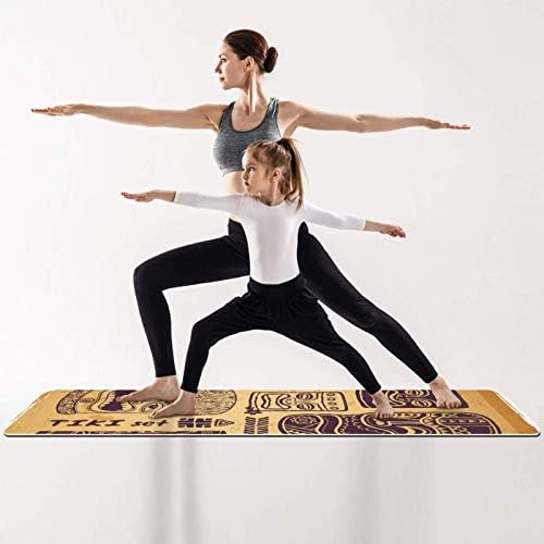 Siebzeh Vintage tiki Premium gros Yoga Mat Eco Friendly cauciuc Sănătate & amp; Fitness Anti alunecare Mat pentru toate tipurile