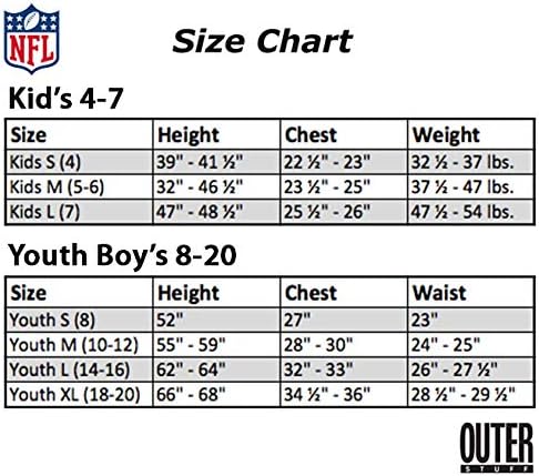 OutStuff NFL New York Giants Youth Boys Beta 1/4 Zip Performance Top, Dark Royal, Youth Small