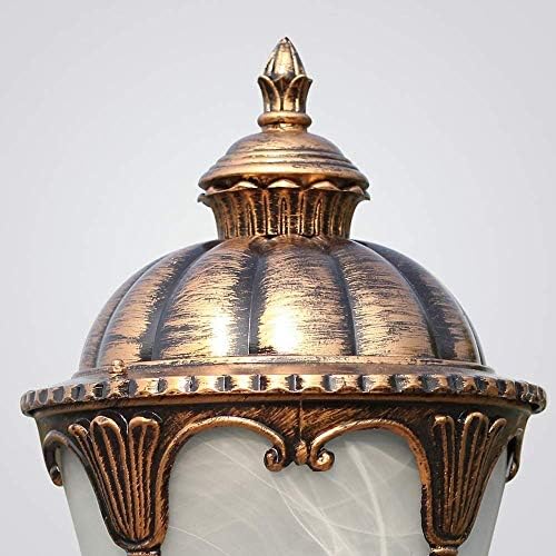 Faruri de coloană retro creativă creativă retro bronz, Lanterna de perete în aer liber, în stil european, gard antic post,