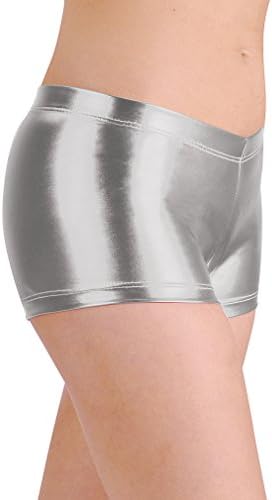 Danznmotion de Danshuz Girl's Metallic Shorts S Silver