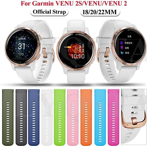 Davno 18 20 22mm curele oficiale de ceas inteligent pentru Garmin Venu 2 Cererea de mână siliconică pentru Garmin Venu 2s SQ Brățară de ceas
