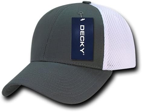 Decky 204-șapcă de Baseball Chawht Low Crown Air Mesh, Cha / What, cărbune / alb