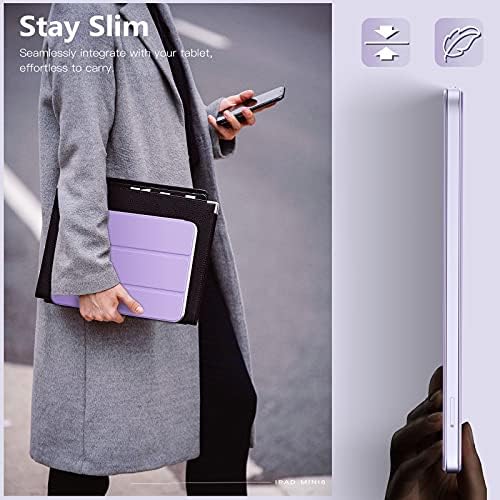 Carcasă magnetică Timovo pentru iPad Mini 6 2021, iPad Mini a 6 -a Carcasă de generație - Magnetic Smart Folio Carcasă Slim Slim Cover Case Lightweight cu somn automat/Wake- Taro Purple