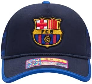 Fan Ink Barcelona ' 1st ' reglabil Snapback Trucker stil fotbal pălărie / Cap Bleumarin