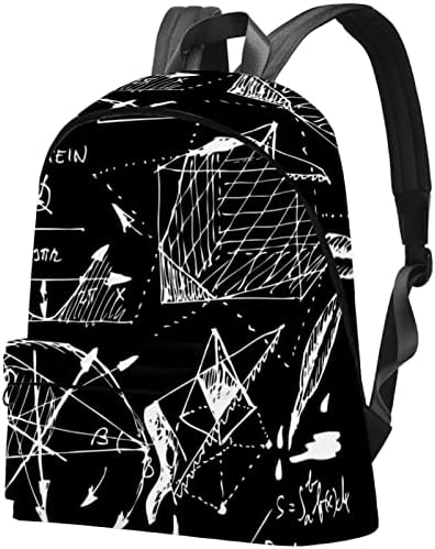 Rucsac VBFOFBV pentru femei pentru femei laptop rucsac pentru a călători geantă casual, geometrie matematică tablă neagră