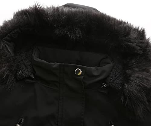 Jachete de iarnă pentru femei plus dimensiune parka windbreaker fermoar up blana cu glugă de blana outwear talie de talie