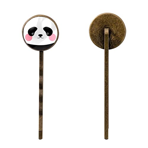 Clipuri de păr 4pcs Pinuri de păr retro pentru femeile părți de păr Headwear Instrumente de coafură Accesorii pentru păr, animal de desene animate panda simplu