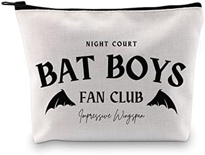 Xyanfa Bat Boys Fan Club machiaj Sac de noapte Curtea carte iubitor cadou un Curtea de spini Rose Fermoar Husă