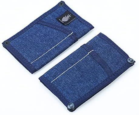 Portofel din Denim Kizer, 4 sloturi, portofel din Denim albastru, suport pentru Card, suport mic pentru cuțit pliabil pentru