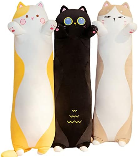90cm Lenght pisică umplută pernă pernă moale Tabby Kitten Plush îmbrățișare jucărie minunată Minunat Long Plushie Cinet Pisică