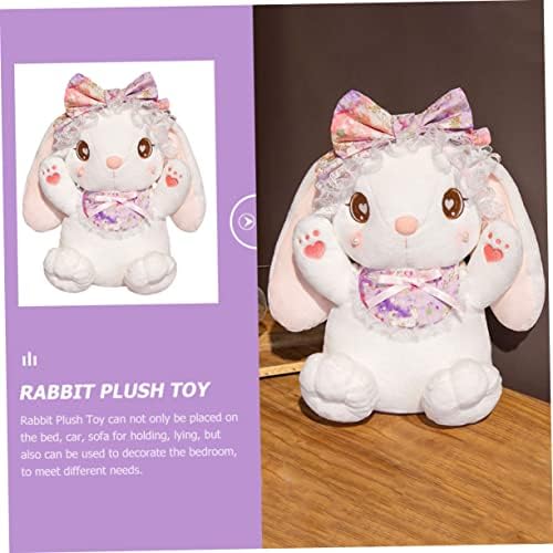 Toyvian Rabbit Doll Plush Jucării pentru animale pentru animale de pluș iepuras iepuraș pentru copii Jucării de iepuras pentru