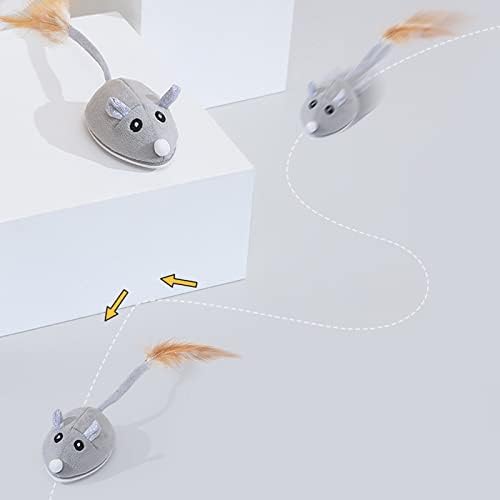 Jucărie automată interactivă pentru pisici, jucărie de simulare șobolan jucărie electrică în mișcare mouse USB pentru încărcare