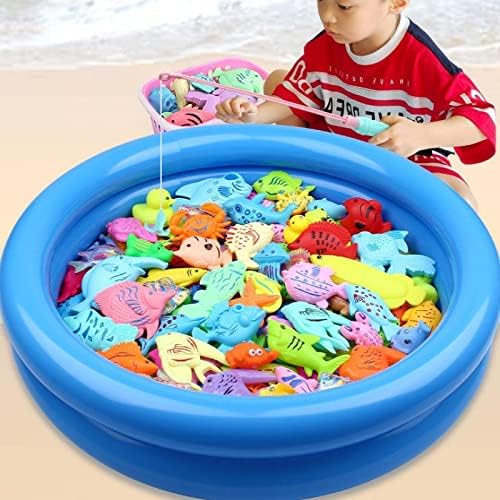 Luckymeet pentru copii pescuit set piscină set de familie joacă apă magnetică pescuit tijie băieți fete părinte-copil interactiv