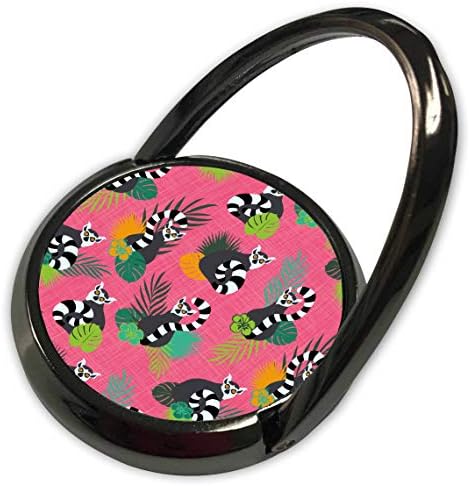3Drose Janna Salak Designs tropical - Tropical Lemurs Pink - Inel de telefon