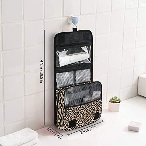 Geantă de toaletă suspendată din piele de Leopard personalizată machiaj personalizat mare geantă cosmetică personalizată machiaj