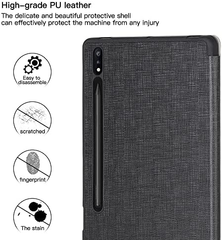 Foluu pentru Galaxy Tab S8 Plus/S7 FE 2021/S7 Plus 2020 Carcasă cu suport S Pen Slim Lightweight Stand Stand Smart Pu Case
