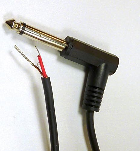 Philmore 6-ft 1/4 6,35mm mono unghi drept dop masculin la sârmă goală cablu audio complet protejat; CA47