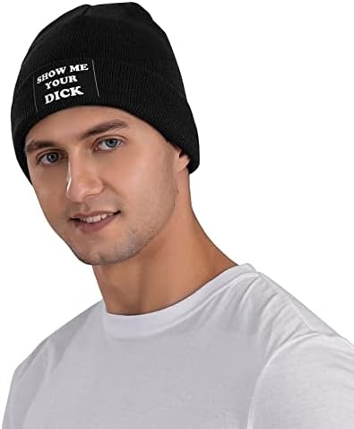 Show-Me-Your-Dick Mens iarna Beanie pălărie Skate Cap pentru femei moale ceas pălărie Elastic cald Tricot Cap