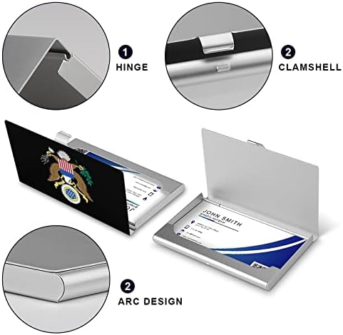 Stema Statelor Unite ale Americii Business Card Carrier pentru bărbați & amp; femei Card Holder credit Wallet Card ID caz Organizator